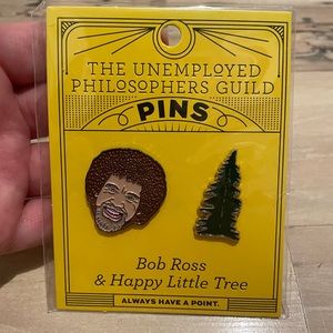 Bob Ross Enamel Pin Set - Brand New